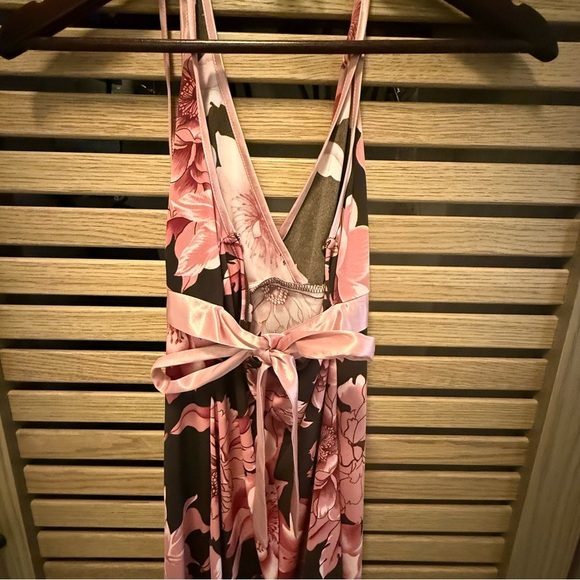 Speechless Women's Y2K Floral Halter Dress in Pink and Brown Size Small Romantic - Picture 8 of 11